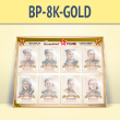 Стенд «Бессмертный полк» с 8 карманами А4 формата (BP-8K-GOLD)